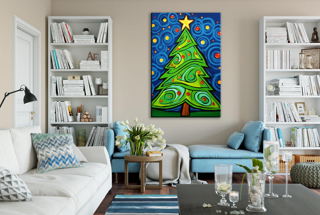 Christmas Canvas Art - Vibrant Holiday Wall Art | Gallery Wrapped Canvas Print