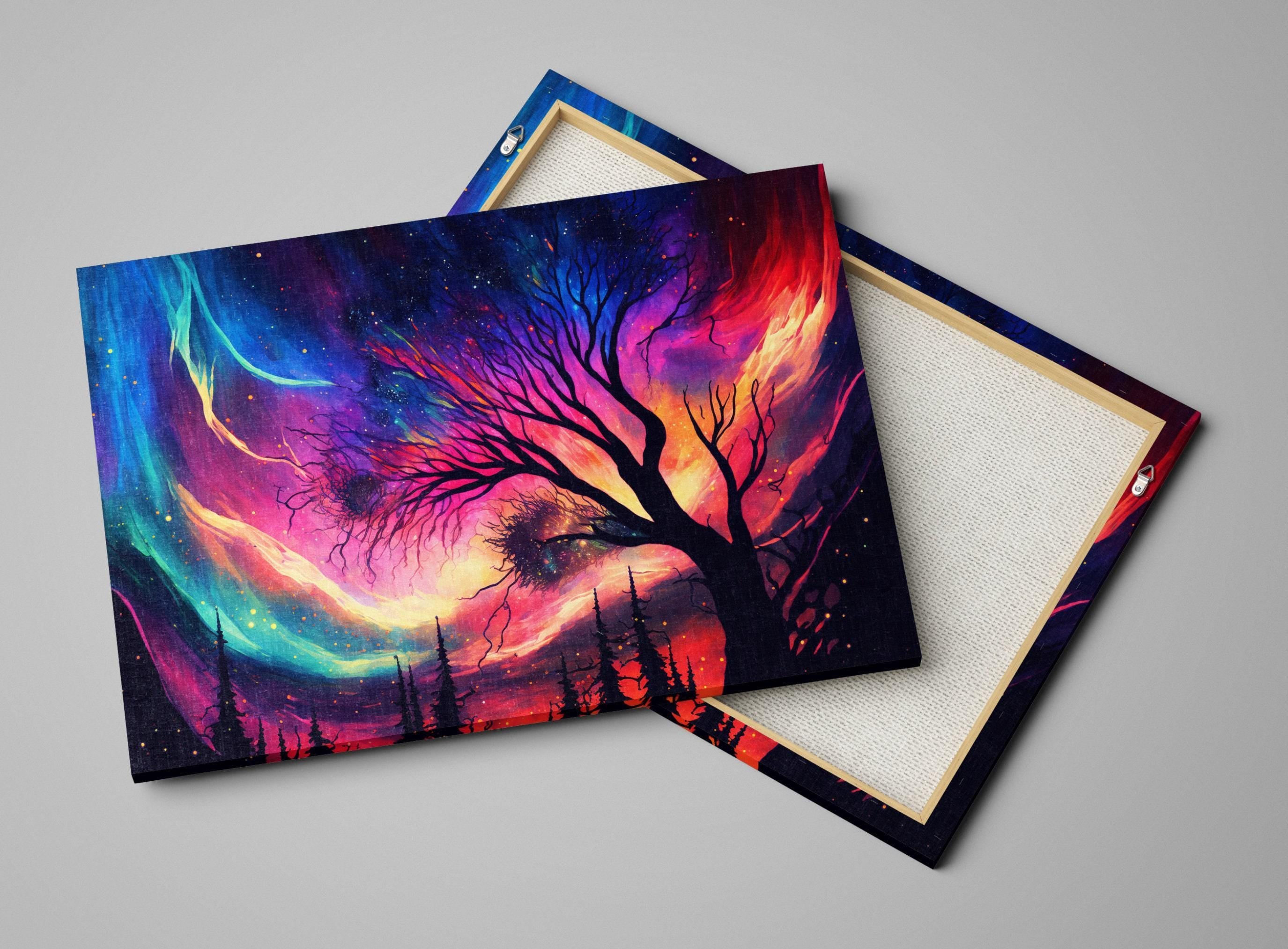 Northern Lights Art – Celestial Wall Decor | Gallery Wrapped Canvas, Ready to Hang