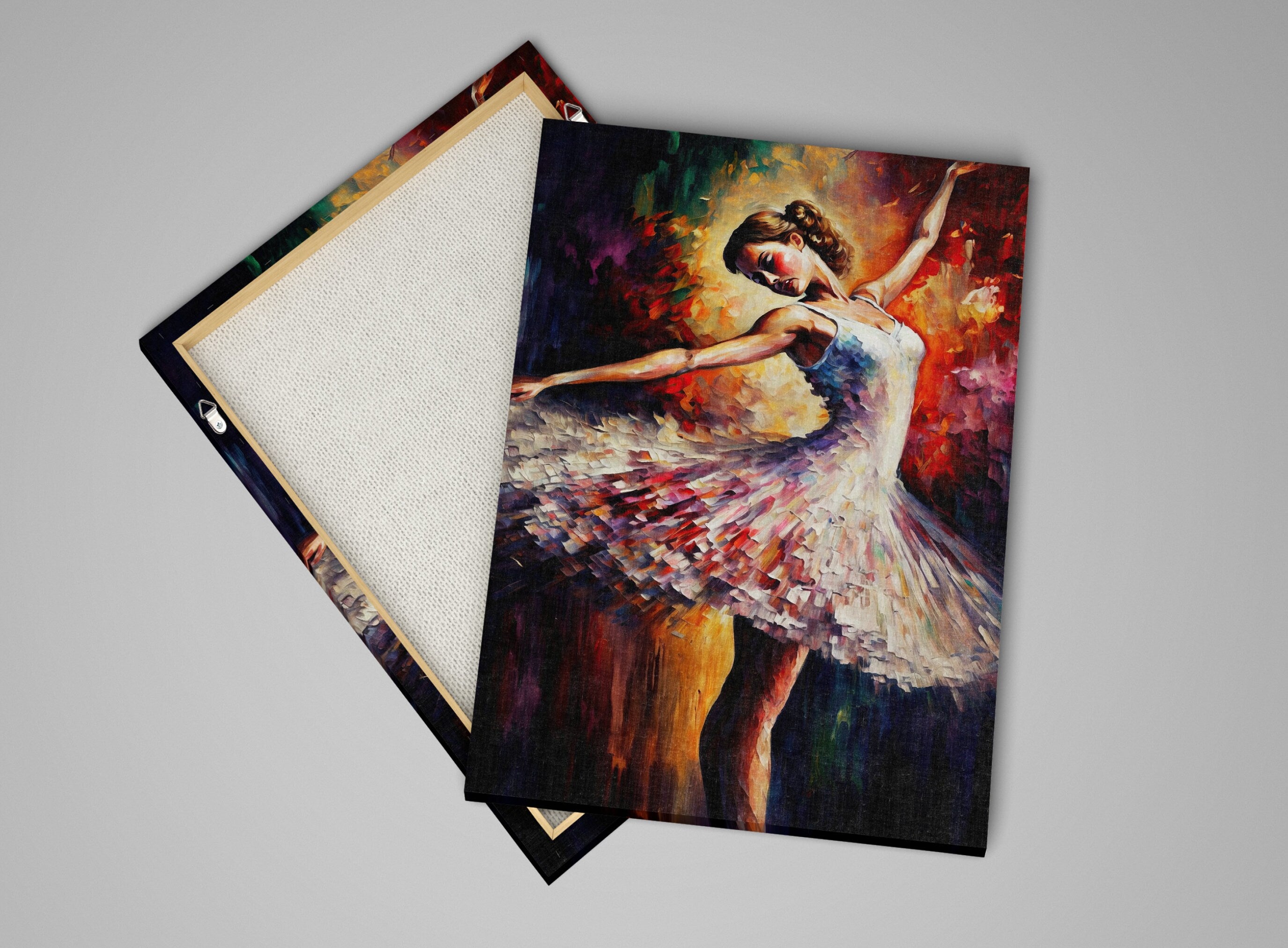 Ballerina Wall Art - High Quality Canvas Print with Wooden Frame & Scratch Resistant Coating