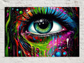 Psychedelic Eye Canvas – Trippy Eye Painting on Vibrant Gallery Ready Canvas Print