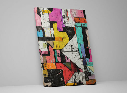 Abstract Brutalism Canvas - Large Abstract Art | Gallery Wrapped, Ready to Hang