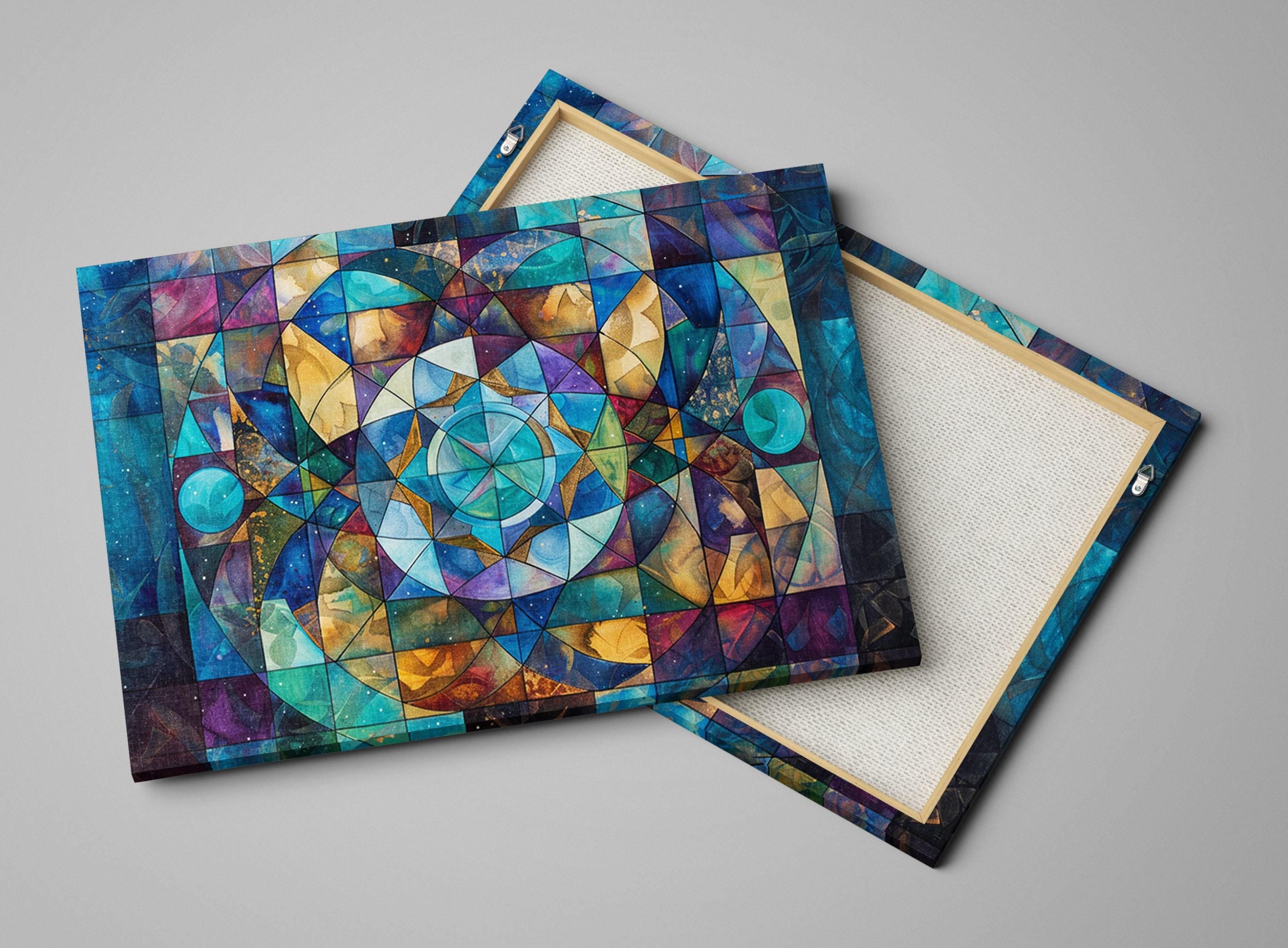 Sacred Geometry Art – Extra Large Canvas Wall Art | Gallery Wrapped Spiritual Canvas Print
