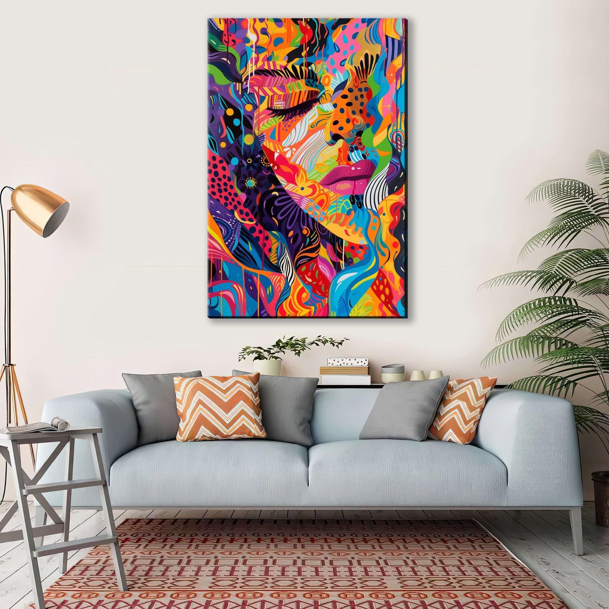 Colorful Abstract Artwork – Extra Large Canvas Art | Gallery Wrapped Canvas, Ready to Hang