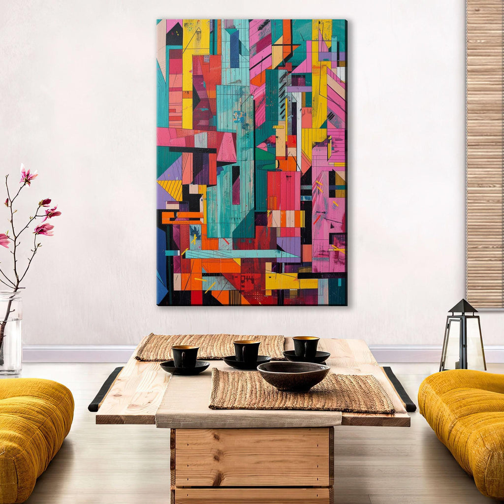 Abstract Brutalism Art - Large Canvas Art | Gallery Wrapped Canvas, Ready to Hang