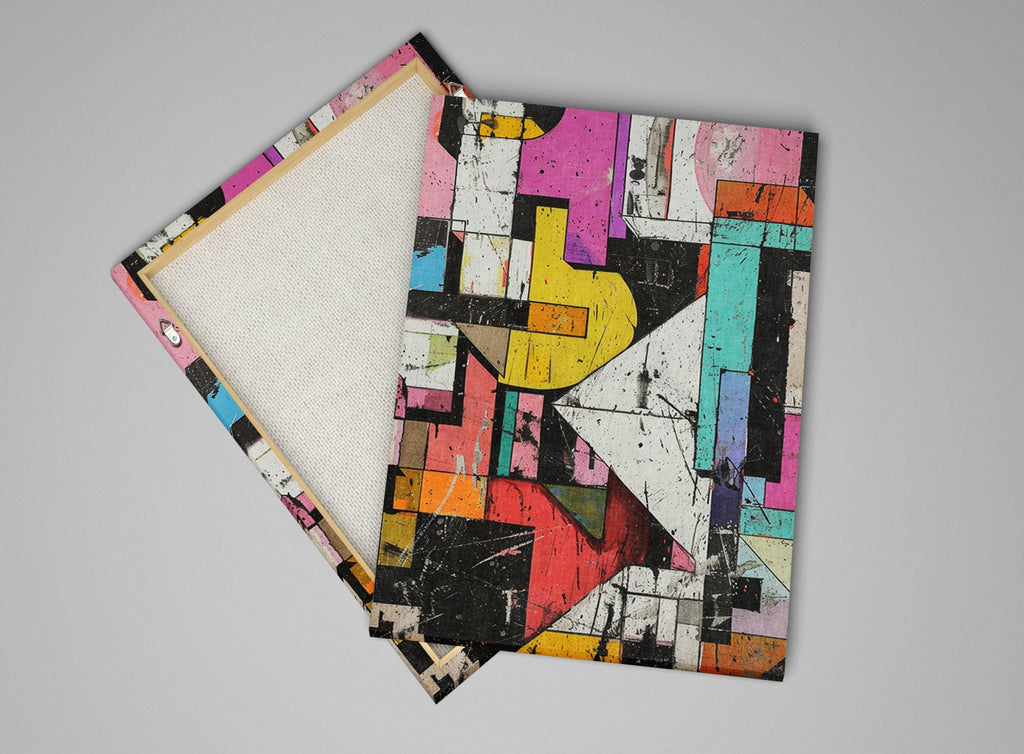 Abstract Brutalism Canvas - Large Abstract Art | Gallery Wrapped, Ready to Hang