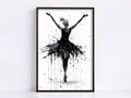 Graceful Dance Moves: Watercolor Ballerina Painting, Giclee Print on Canvas, Artist Paper, Watercolor Paper, Available in Extra Large Sizes