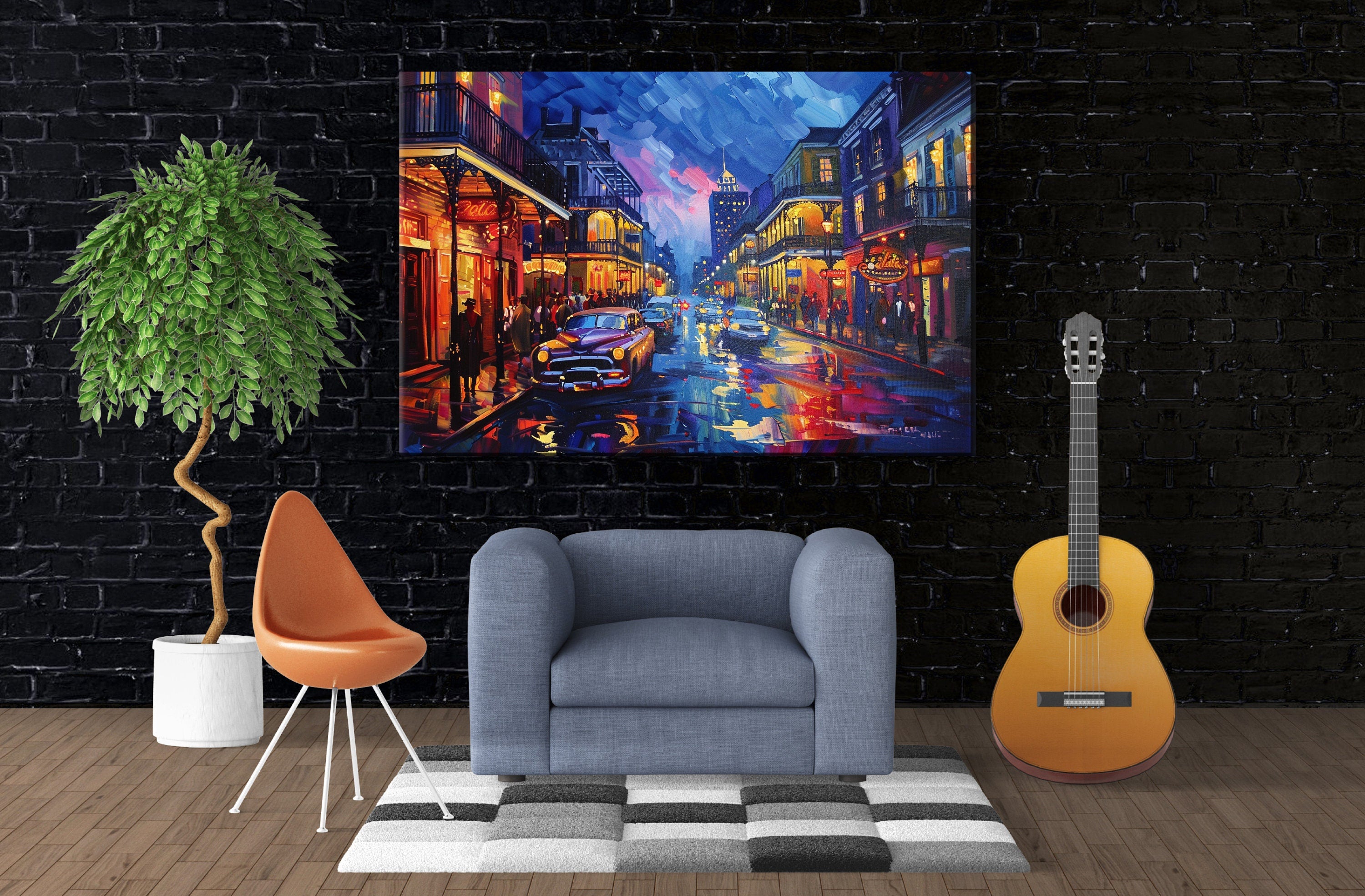 French Quarter Wall Art – Vintage New Orleans Canvas | Large Gallery Wrapped Print