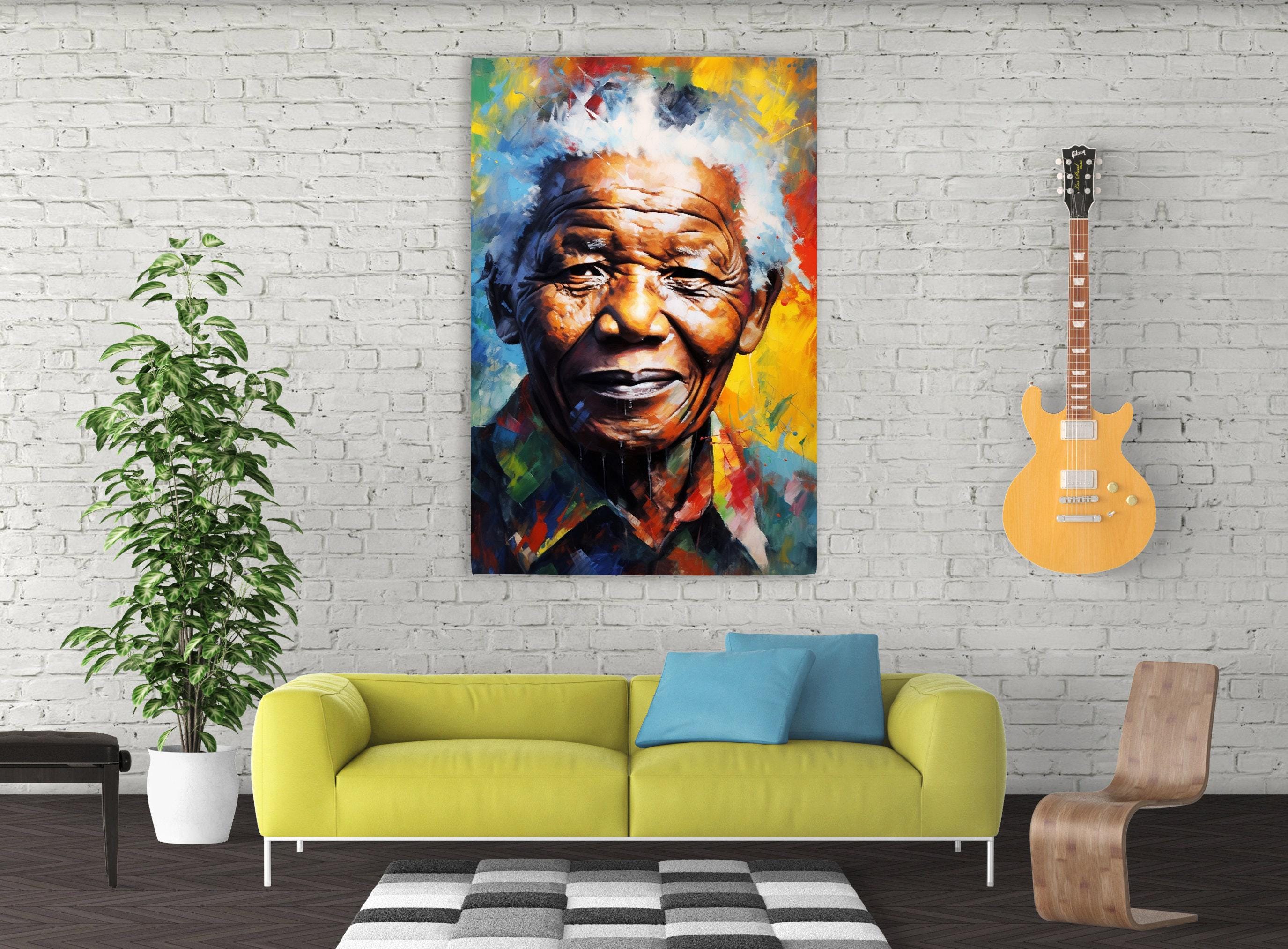 Nelson Mandela Wall Art - Extra Large Canvas Print | Gallery Wrapped, Ready to Hang