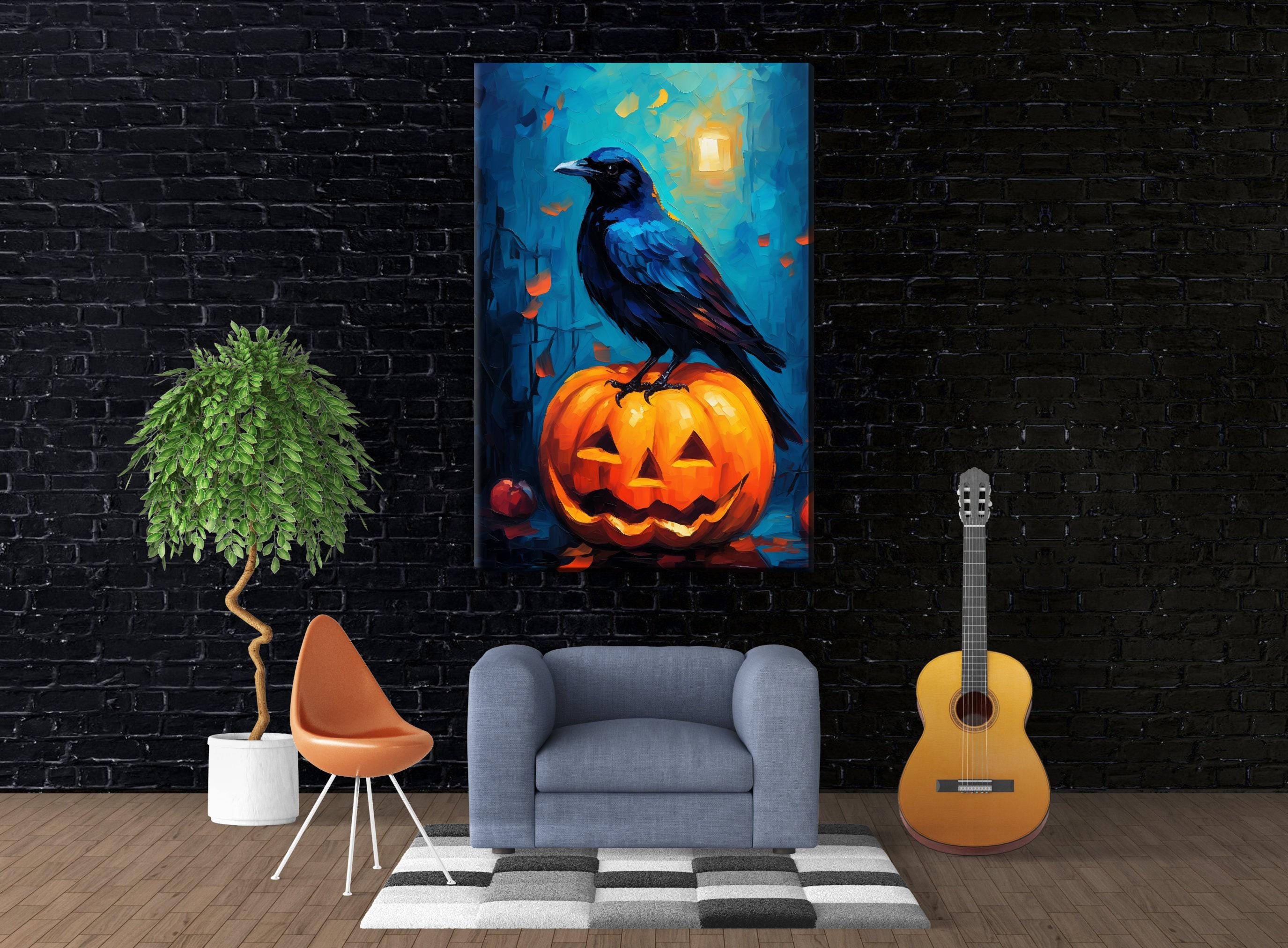 Halloween Pumpkin Canvas - Jack O Lantern Art | Large Gallery Wrapped Print