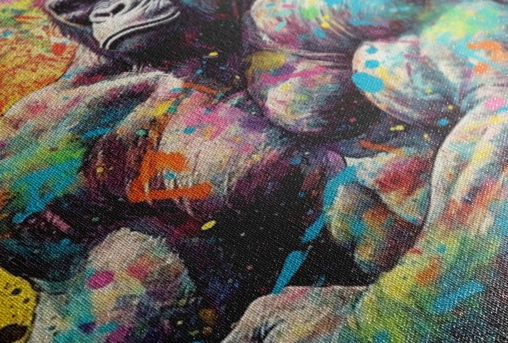 Muscle Gorilla Art – Vibrant Gym Wall Art Canvas | Gallery Wrapped, Ready to Hang