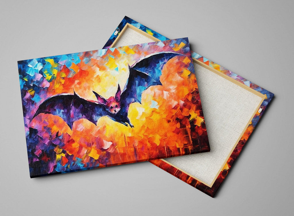 Halloween Bat Canvas - Spooky Wall Art | Large Gallery Wrapped Canvas Print