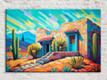 Spanish Adobe Canvas | Large Gallery Wrapped Canvas - Southwestern Decor Art