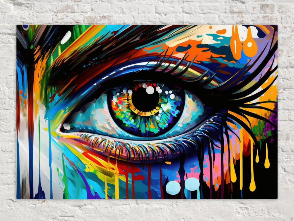 Eye Wall Art - Colorful Canvas Print | Vibrant Pop Art Decor, Bold Statement