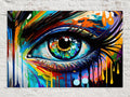 Eye Wall Art - Colorful Canvas Print | Vibrant Pop Art Decor, Bold Statement