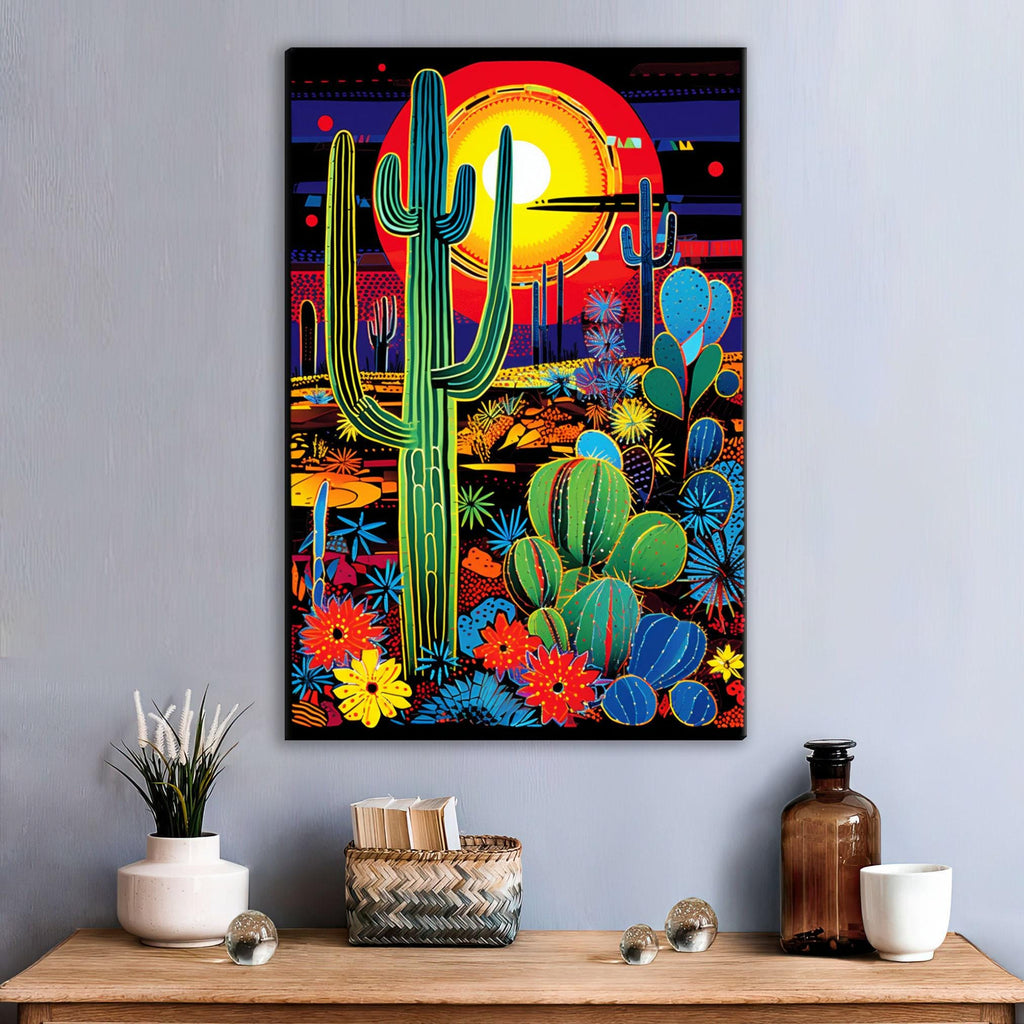 Desert Night Sky Art – Large Gallery Wrapped Canvas with Fade Resistant Ink