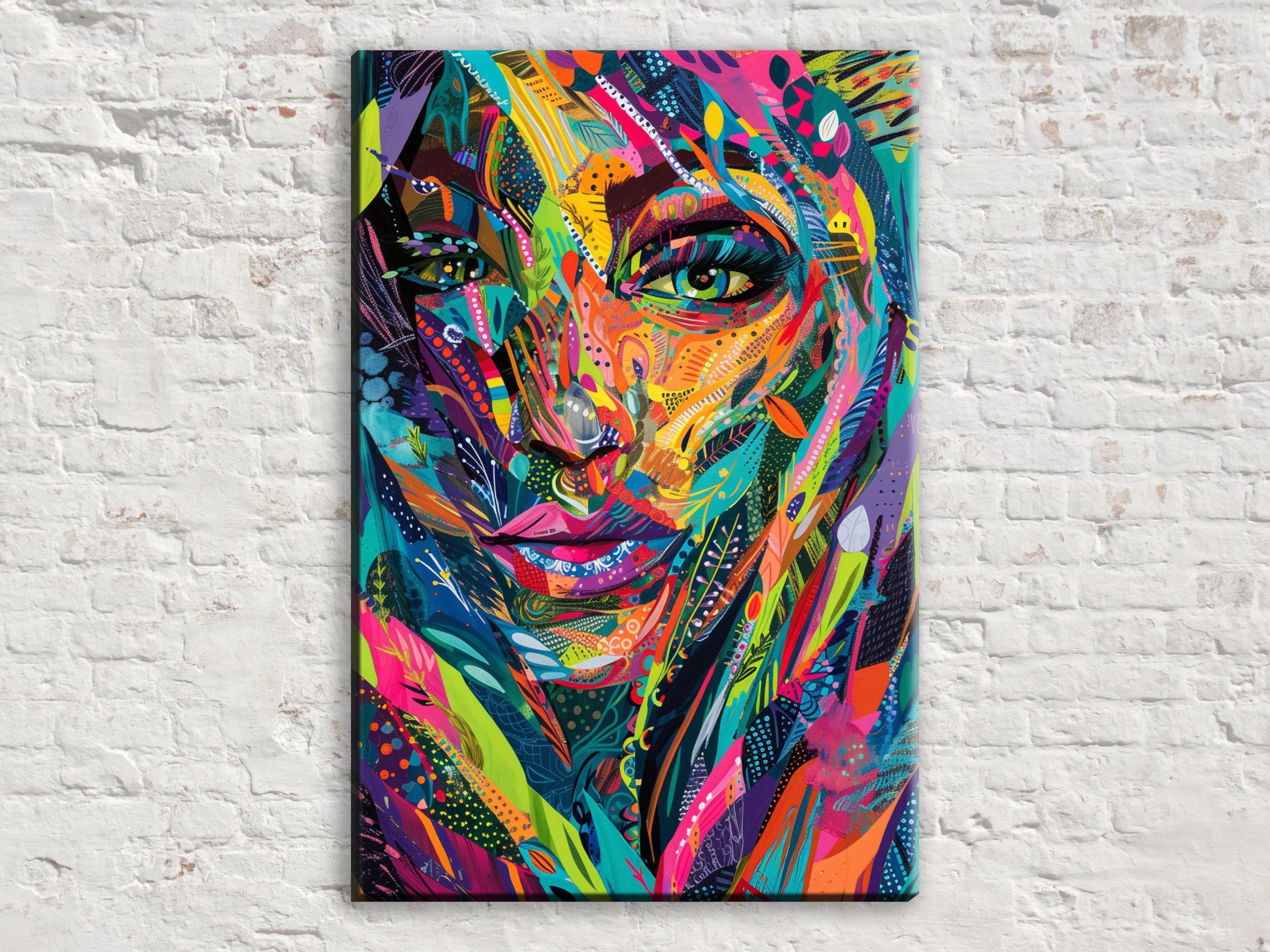 Abstract Colorful Canvas – Extra Large Gallery Wrapped Canvas with Bold Color Wall Decor