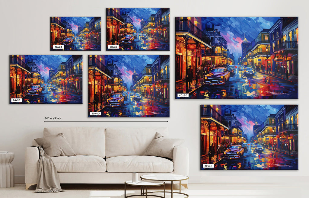 French Quarter Wall Art – Vintage New Orleans Canvas | Large Gallery Wrapped Print