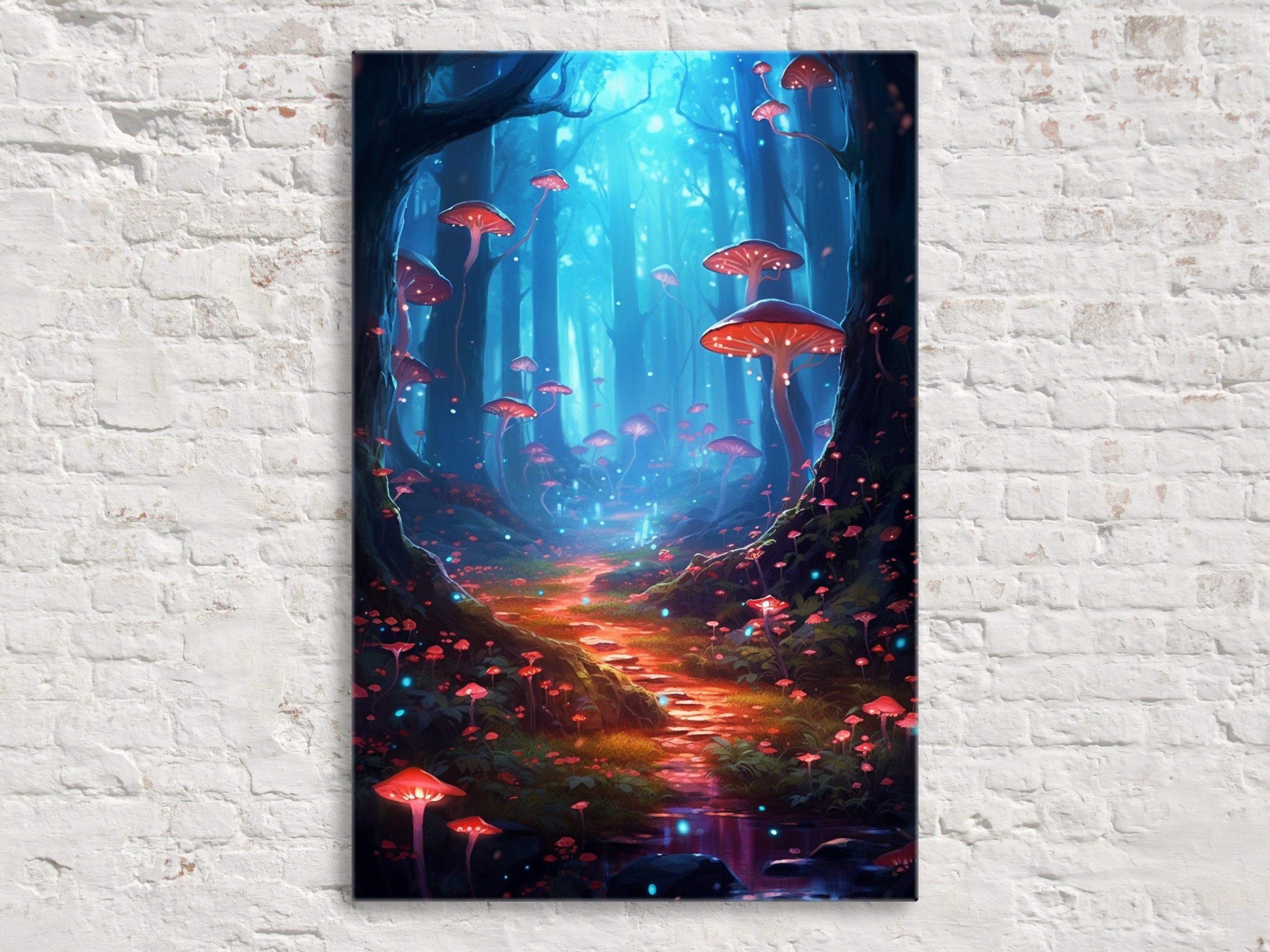 Canvas Wall Art – Enchanted Forest Print on Gallery Wrapped Canvas, Extra Large