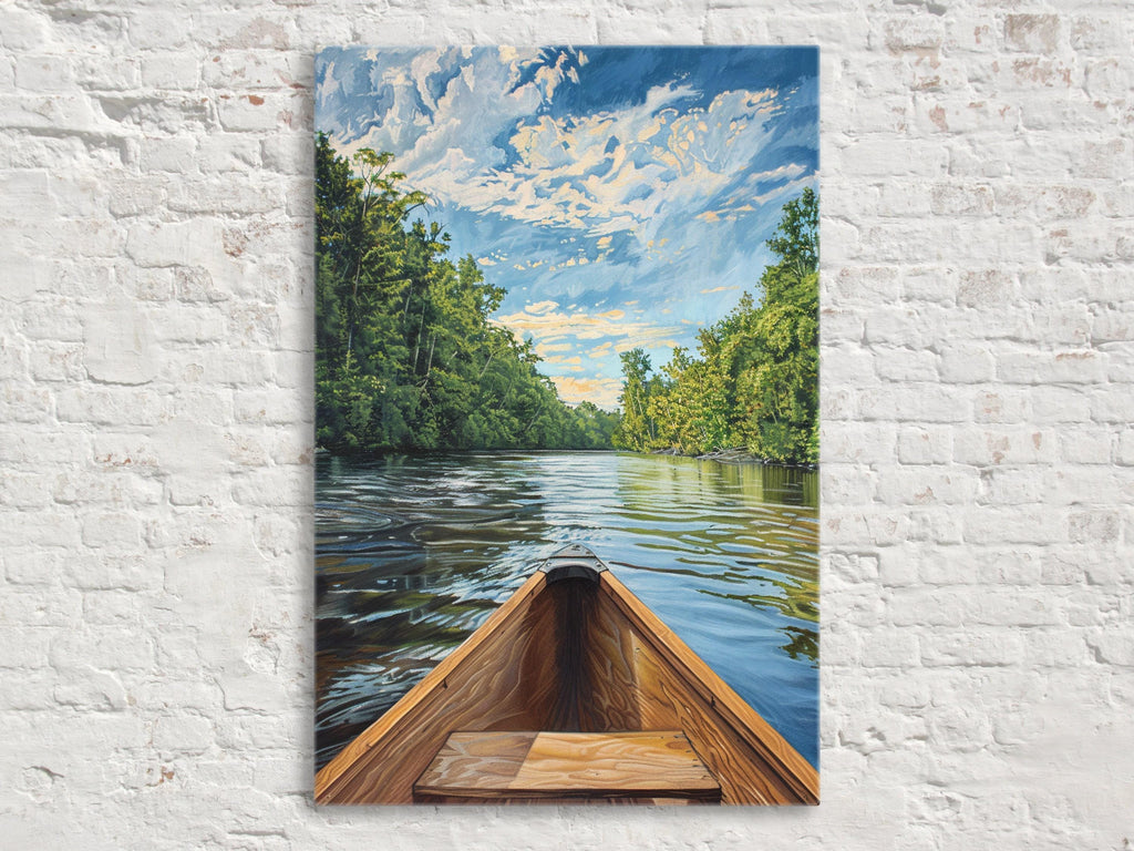 Canoe Wall Art – Large Canvas Art | Tranquil Waters Canvas, Gallery Wrapped