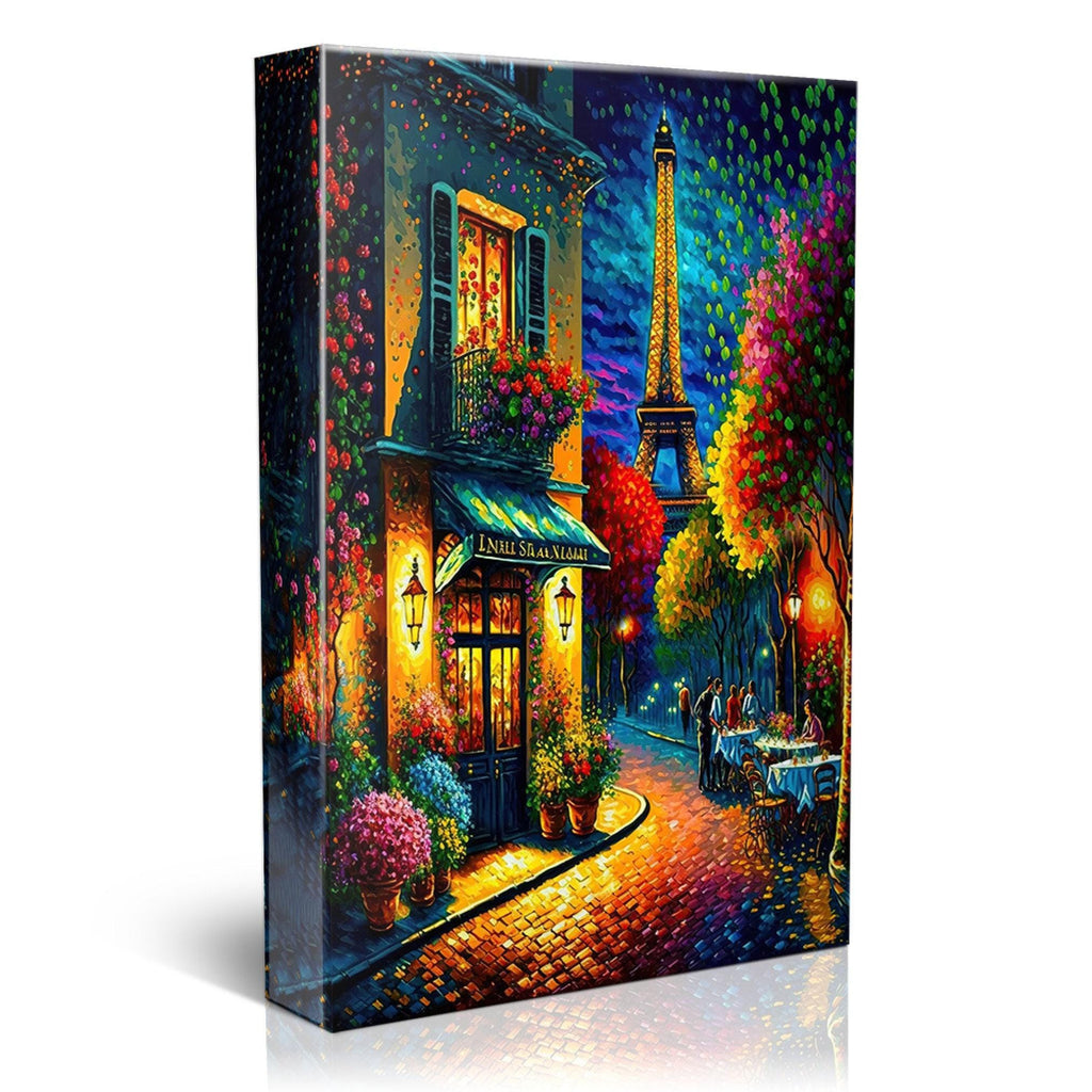 Paris Eiffel Tower Painting – Vibrant Paris Cityscape Print | Gallery Ready Canvas Art