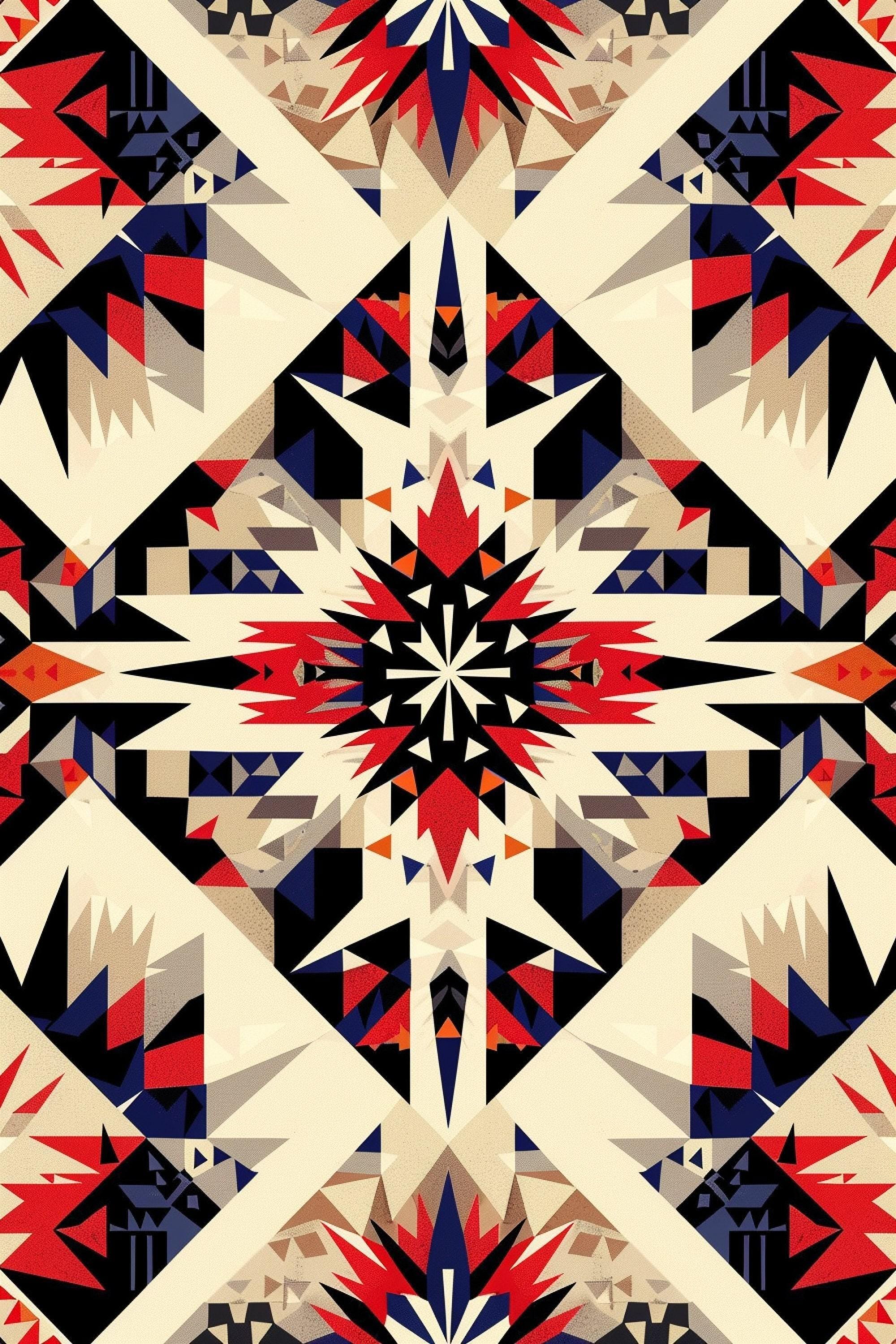 Native American Canvas Art - Large Native Canvas Tribal Pattern Decor | Ready to Hang Gallery Wrapped