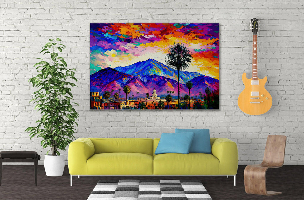 Palm Springs Canvas Print - Vibrant California Wall Art on Gallery Ready Canvas