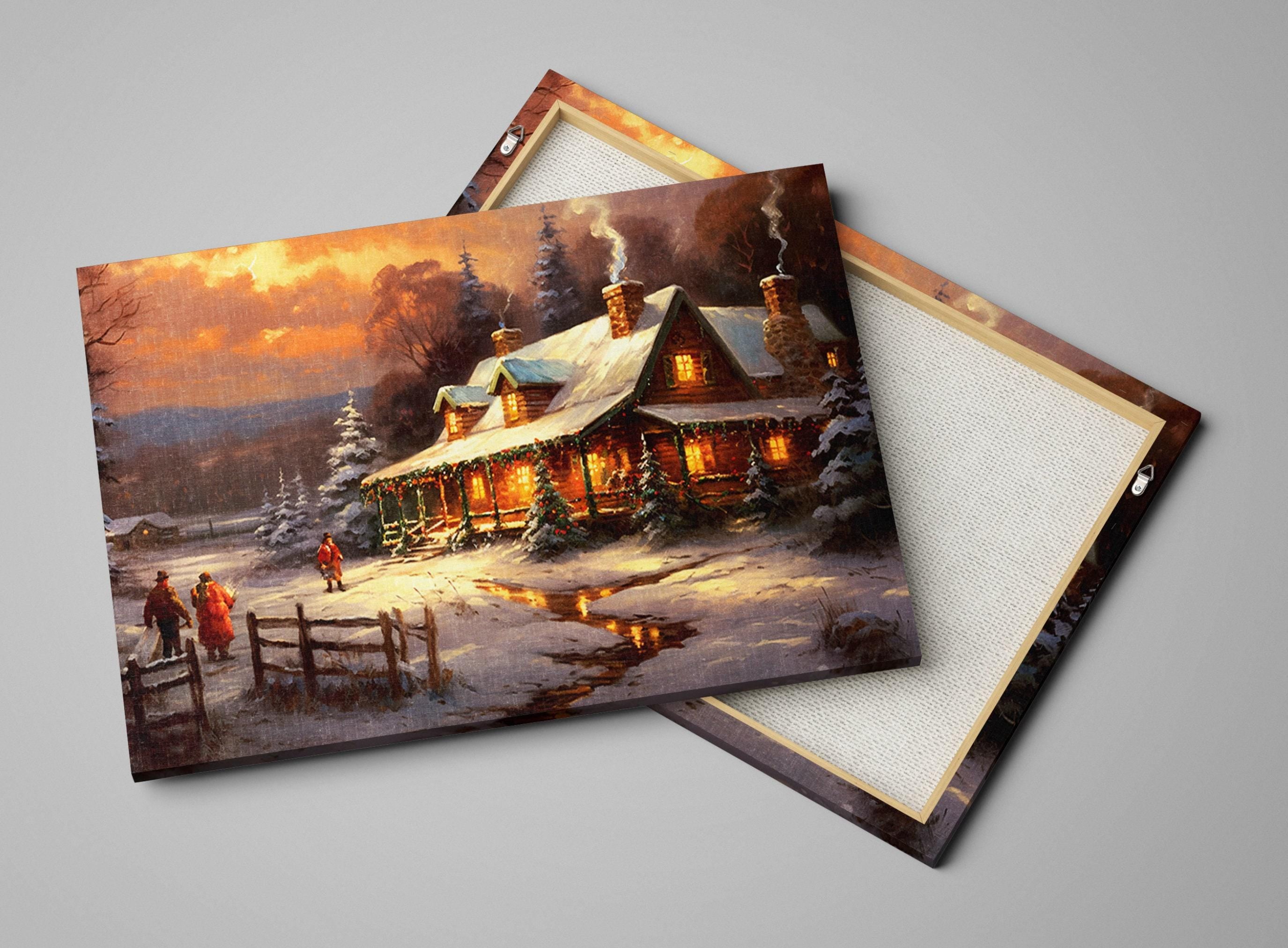 Christmas Canvas Art – Festive Holiday Wall Decor | Large Gallery Wrapped Print