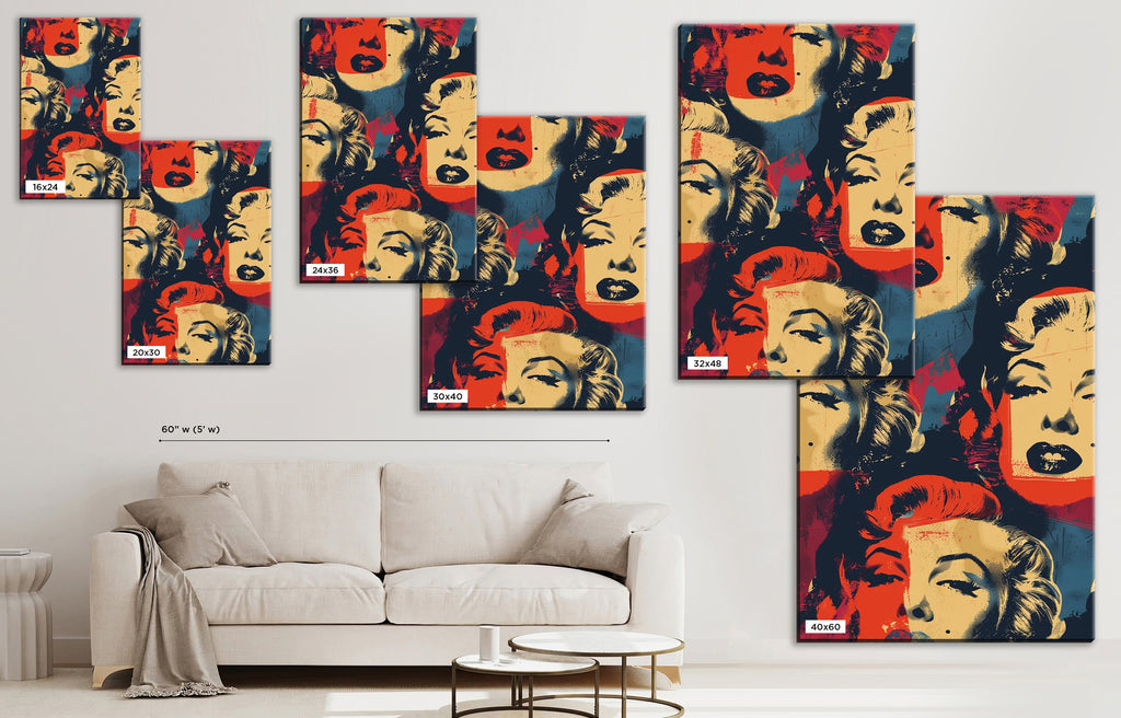 Andy Warhol Marilyn Monroe Pop Art Canvas – Extra Large Gallery Wrapped Print