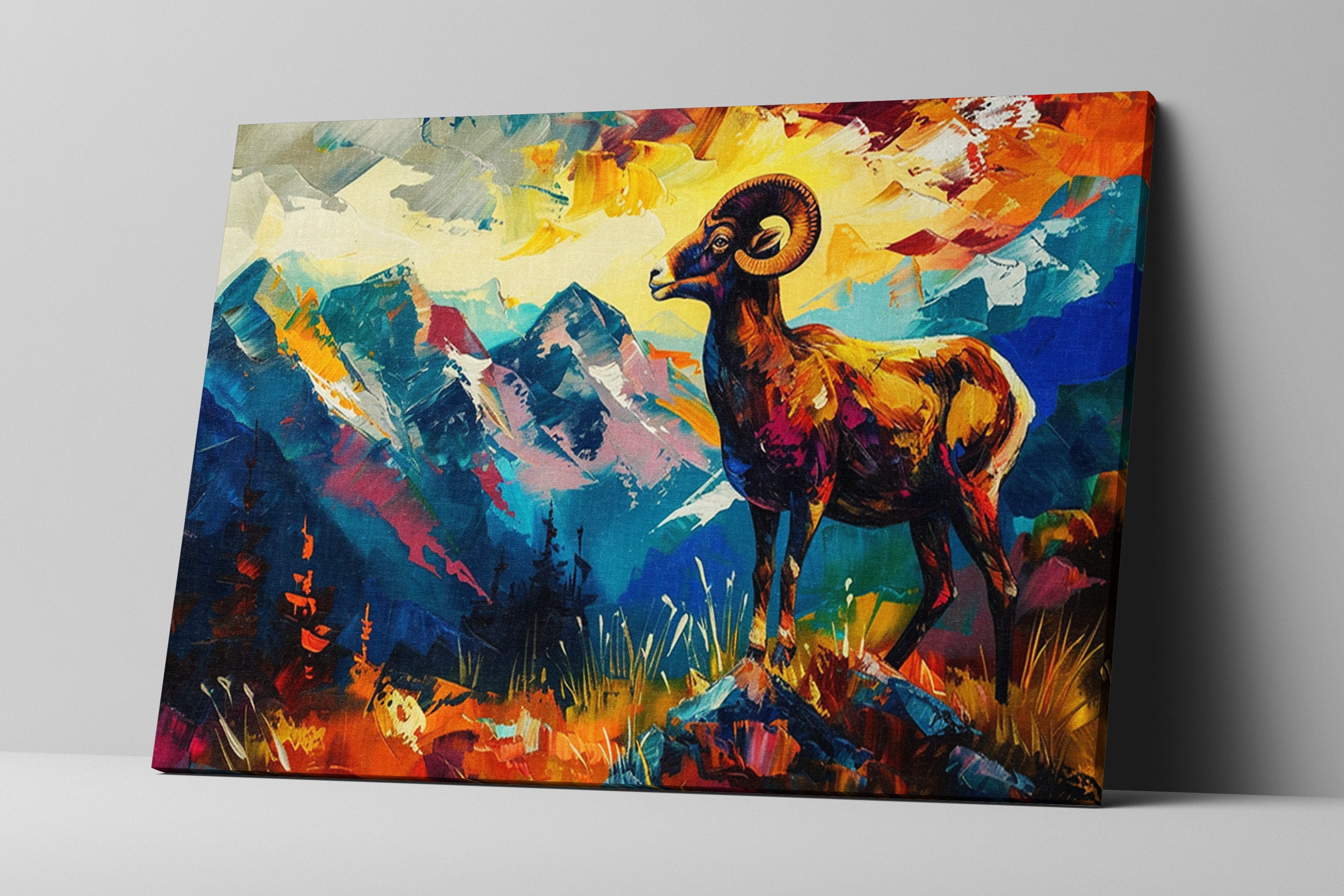 Bighorn Sheep Canvas | Large Wildlife Wall Art - Gallery Wrapped, Ready to Hang