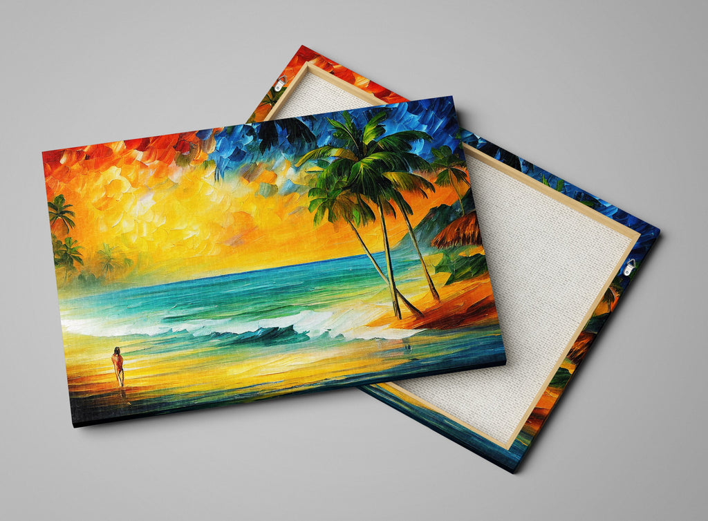Beach Canvas Print - Vibrant Surf Art Print With Wooden Frame & UV Coated Canvas