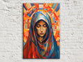 Virgin Mary Canvas Print – Large Faith Artwork | Blessed Mother Wall Decor