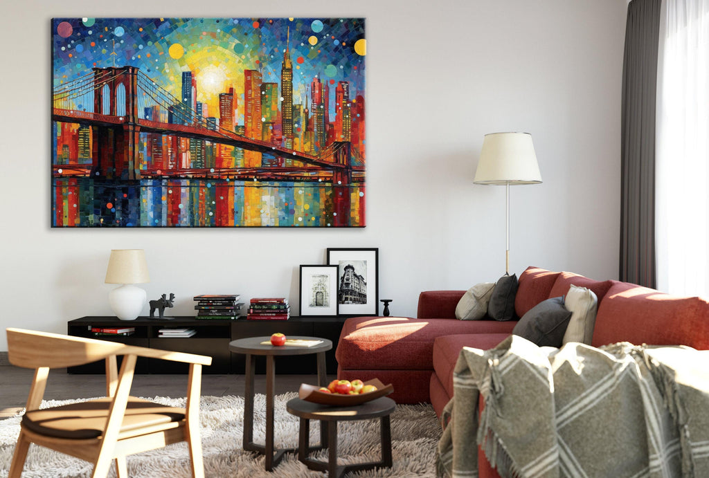 Brooklyn Bridge Canvas Print – NYC Cityscape Art | Large Wall Art, Modern Home Decor