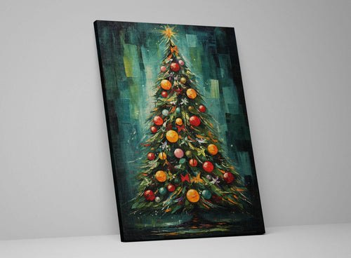 Bohemian Christmas Tree Art - Extra Large Canvas Print | Ready to Hang Gallery Wrapped
