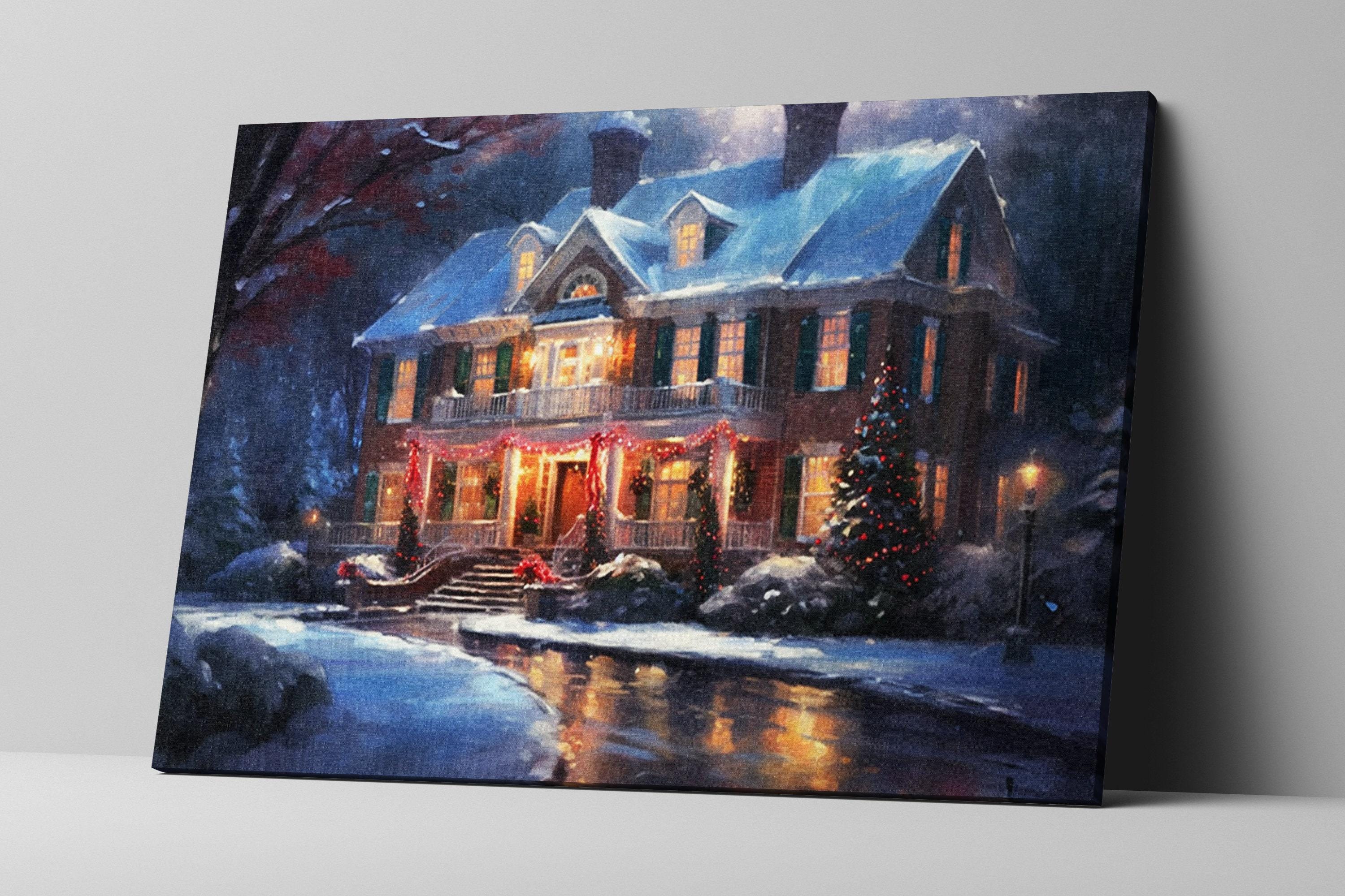 Christmas Canvas Art | Winter Wonderland Holiday Wall Decor - Scratch Resistant Extra Large Canvas Print
