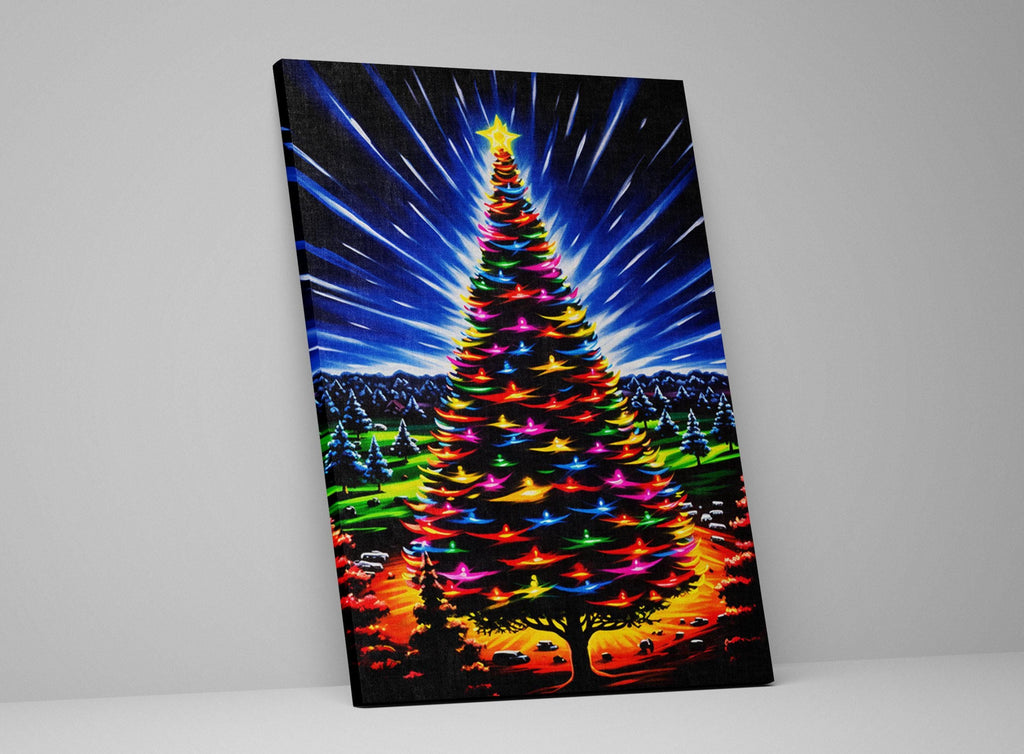 Christmas Tree Canvas - Festive Canvas Print | Gallery Wrapped, Ready to Hang Art