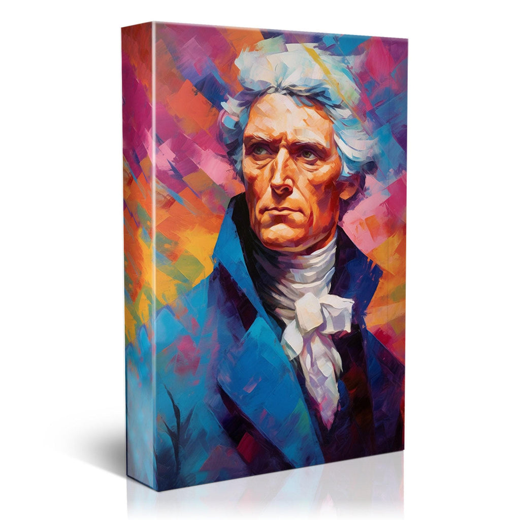 Thomas Jefferson Art - Gallery Wrapped Canvas Print | Ready to Hang Historical Wall Decor