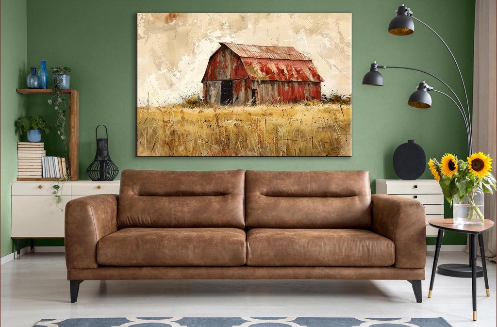 Farmhouse Barn Decor – Large Canvas Art | Rustic Wall Art on Gallery Wrapped Wood Frame