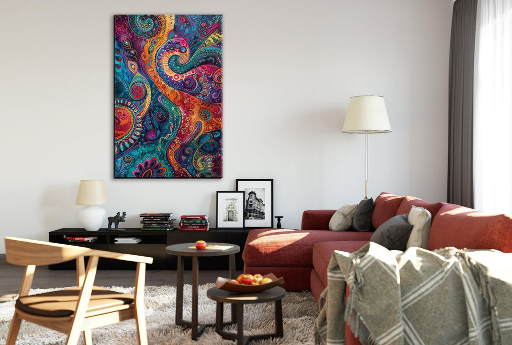 Bohemian Abstract Canvas - Large Wall Art | Gallery Wrapped Canvas, Ready to Hang