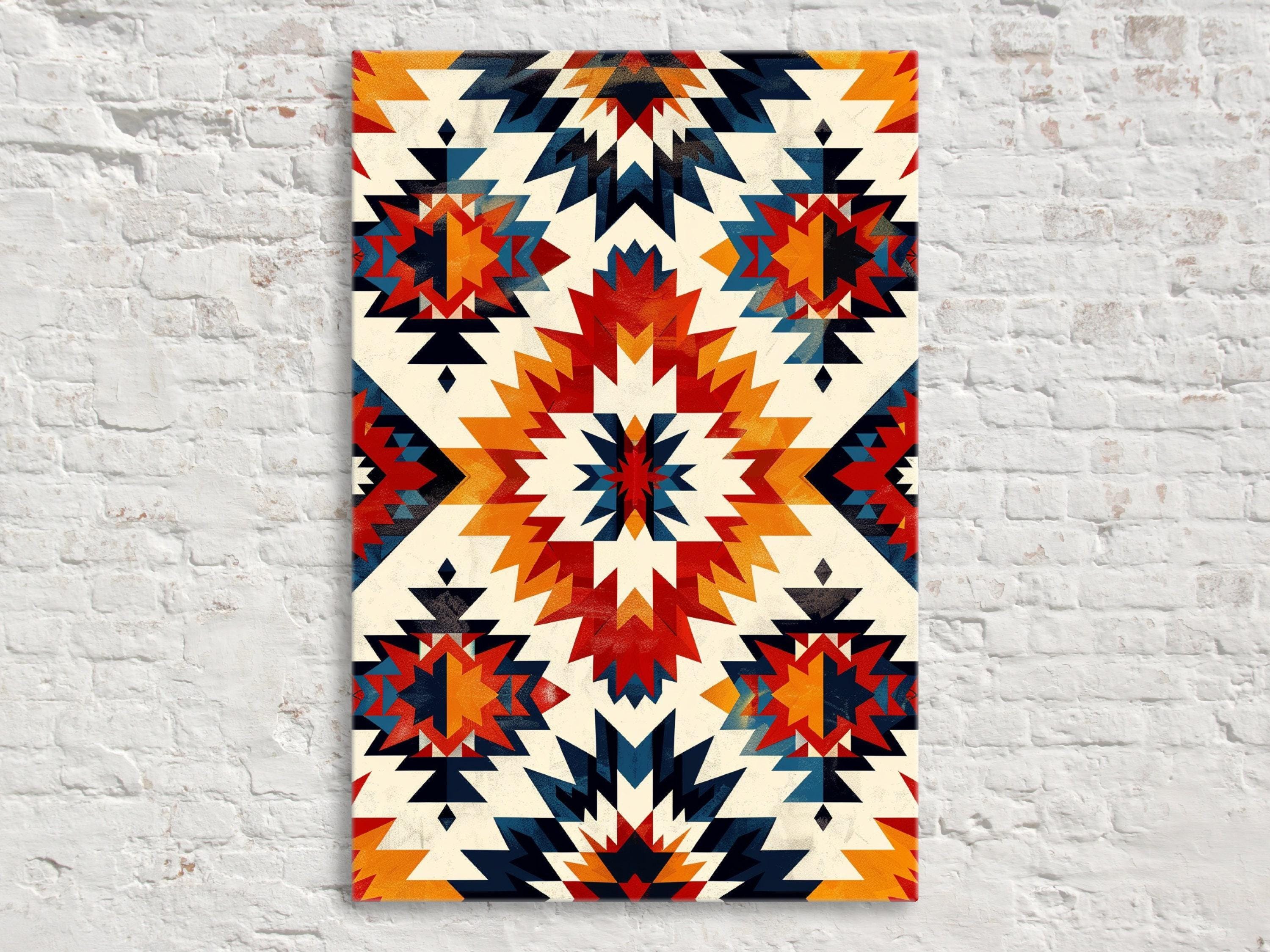 Southwestern Native American Wall Art – Ganado Print Canvas | Extra Large Gallery Wrapped