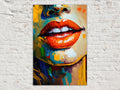 Red Lips Canvas – Seductive Wall Art | Feminine Mystique Decor | Large Pop Art Print