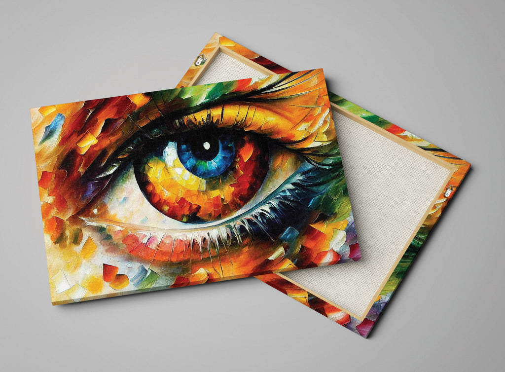 Eye Canvas Print – Vibrant Colorful Wall Art With Oil Painting Reproduction