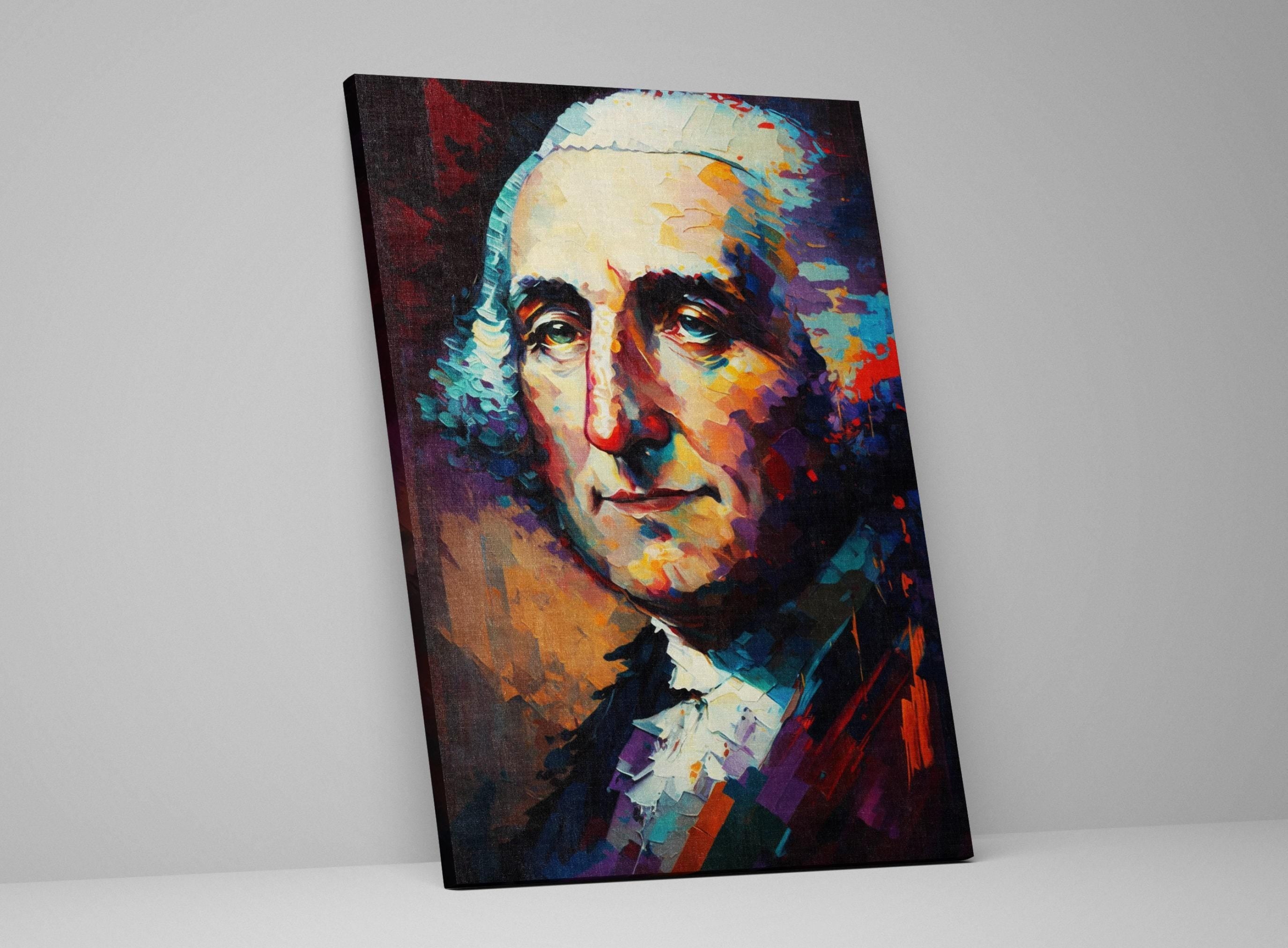George Washington Art – Large Canvas Giclee Print | American Canvas Art, Historical Wall Decor