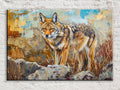 Rustic Coyote Wall Art – Large Southwest Canvas Print | Ready to Hang, Fade Resistant