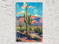 Saguaro Cactus Wall Painting – Large Gallery Wrapped Canvas with Acid-Free Inks