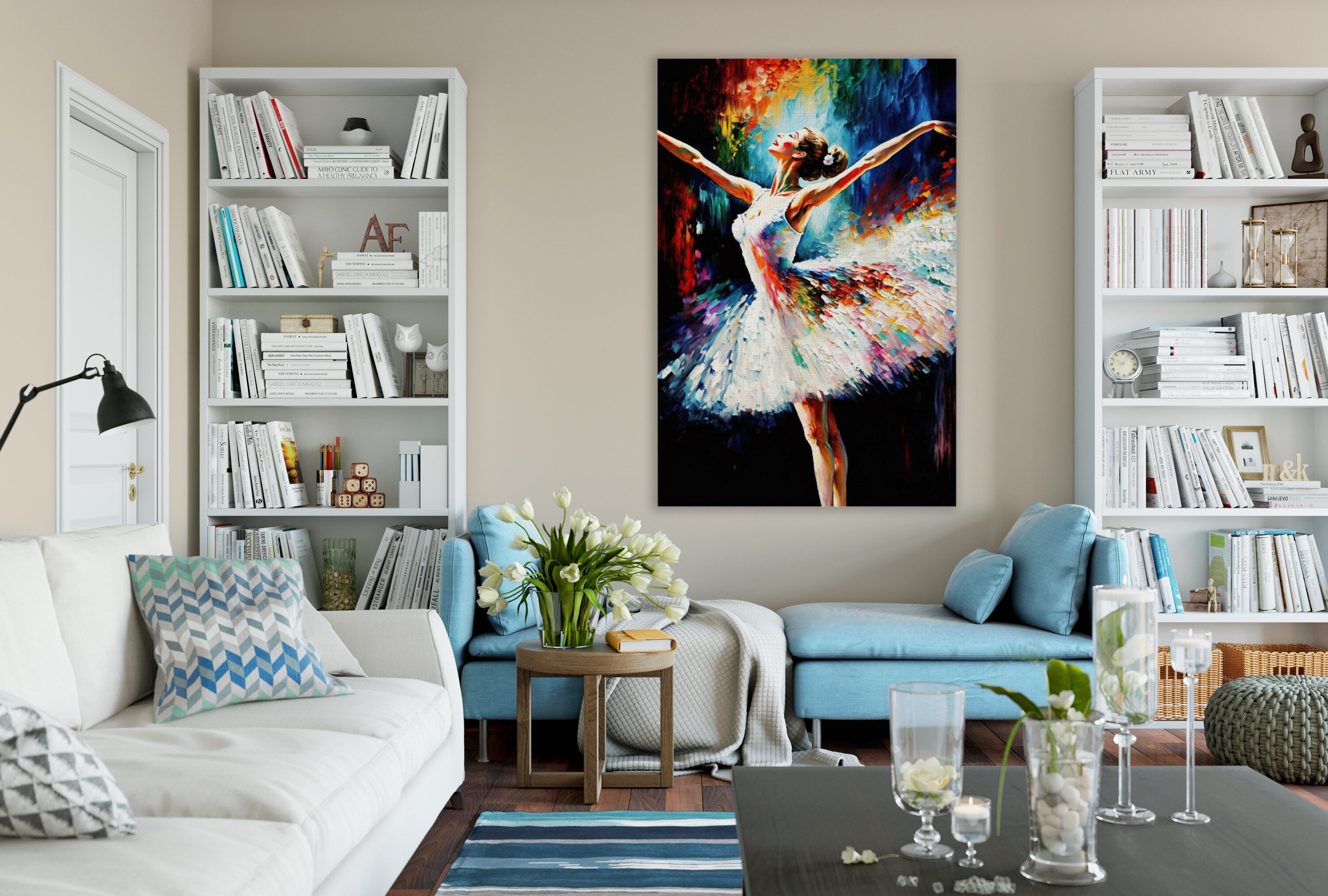 Ballerina Canvas Painting – Elegant Ballet Wall Art on Gallery Ready Canvas