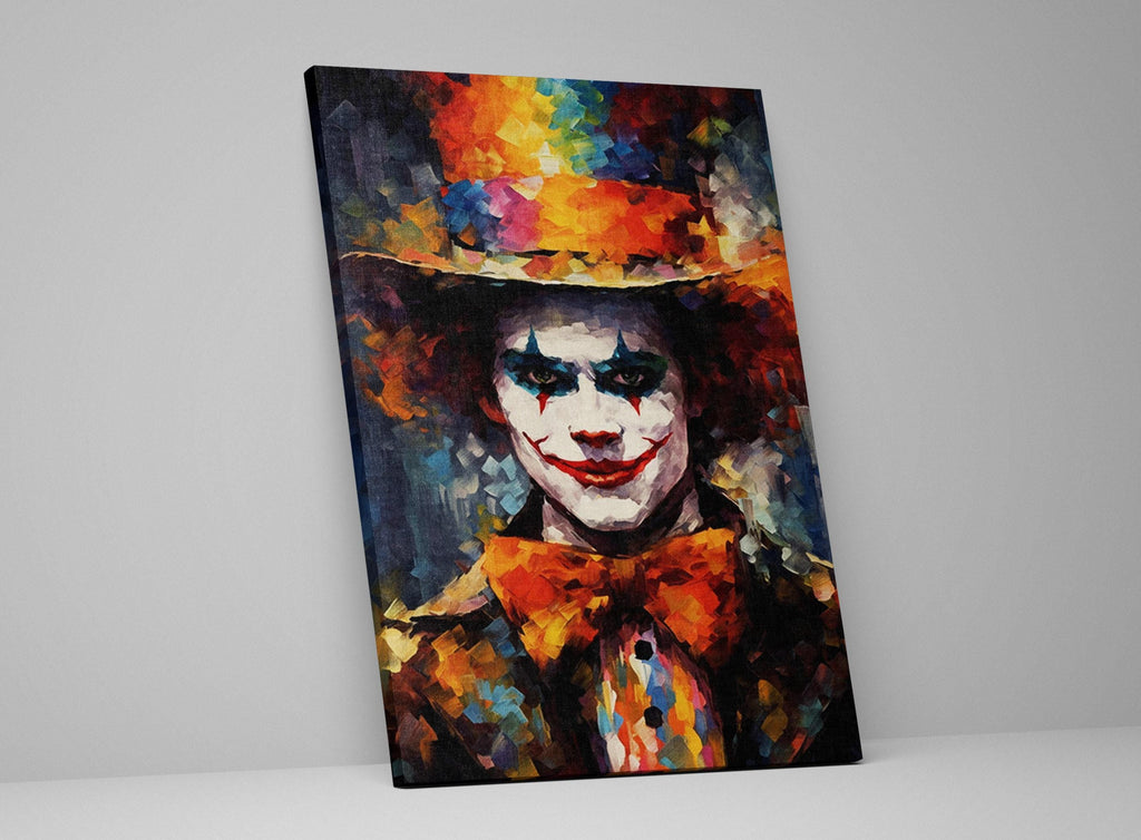 Halloween Creepy Clown Art - Large Gallery Wrapped Canvas | Spooky Wall Decor