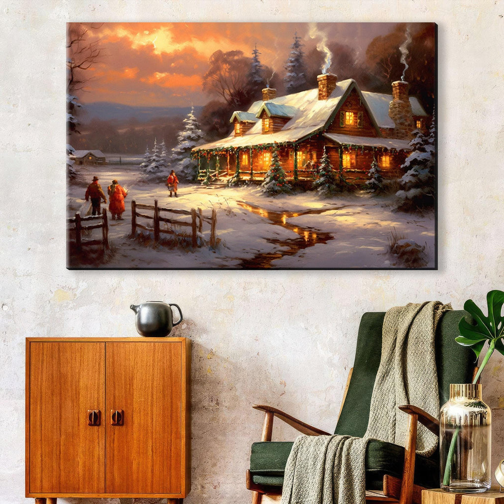 Christmas Canvas Art – Festive Holiday Wall Decor | Large Gallery Wrapped Print