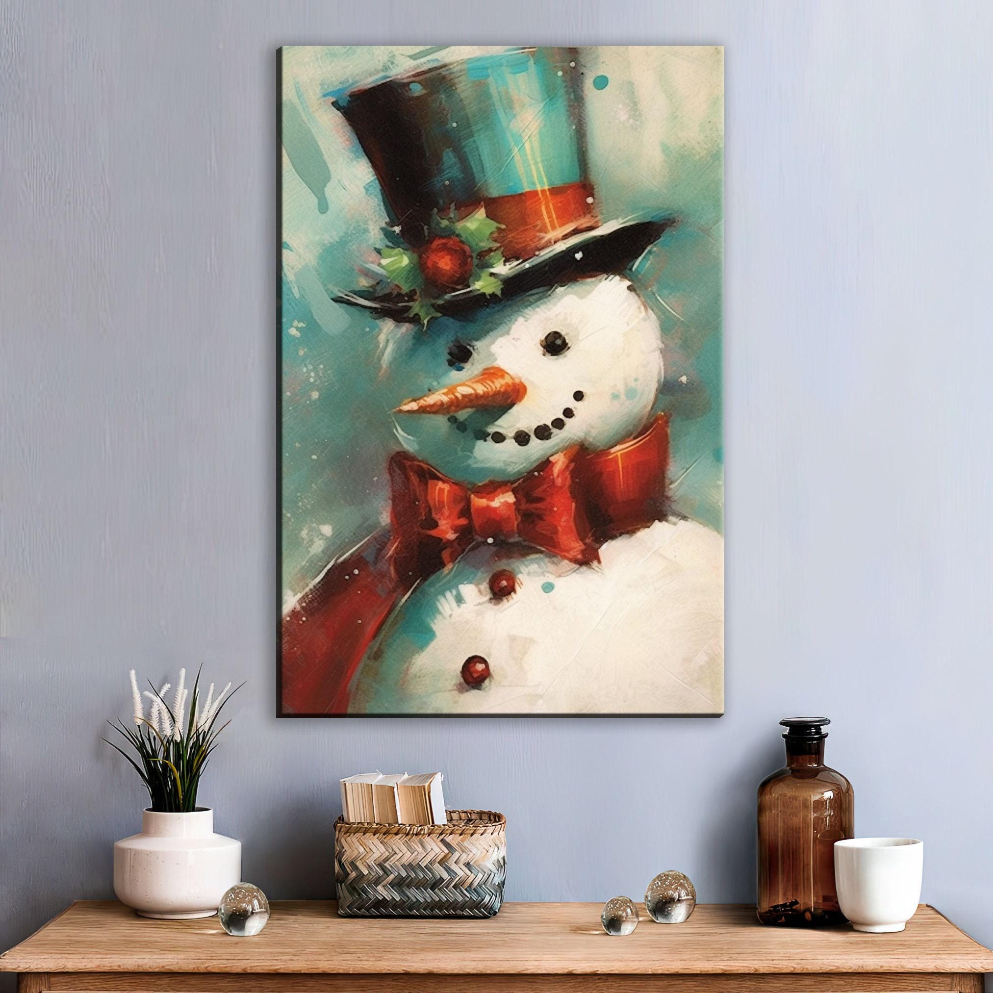 Frosty the Snowman Painting – Holiday Canvas Art | Gallery Wrapped, Ready to Hang