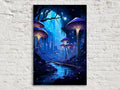 Mystical Mushroom Canvas – Large Psychedelic Mushroom Print on Gallery Wrapped Canvas