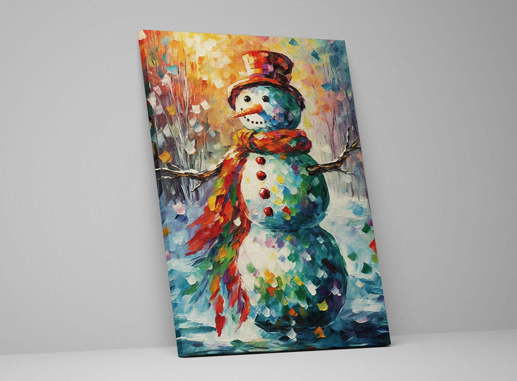 Frosty the Snowman Art - Large Christmas Canvas | Festive Holiday Wall Decor
